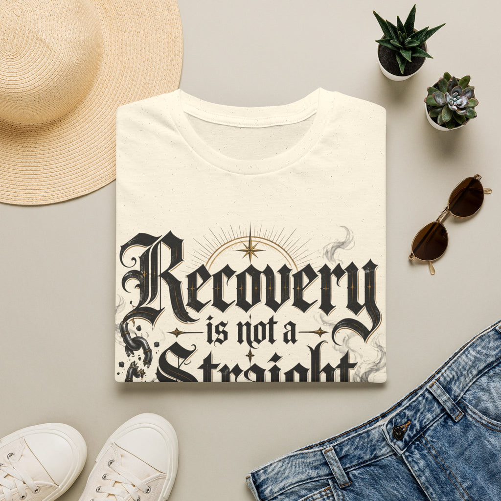 Recovery Is Not a Straight Line Inspirational Mental Health T-Shirt