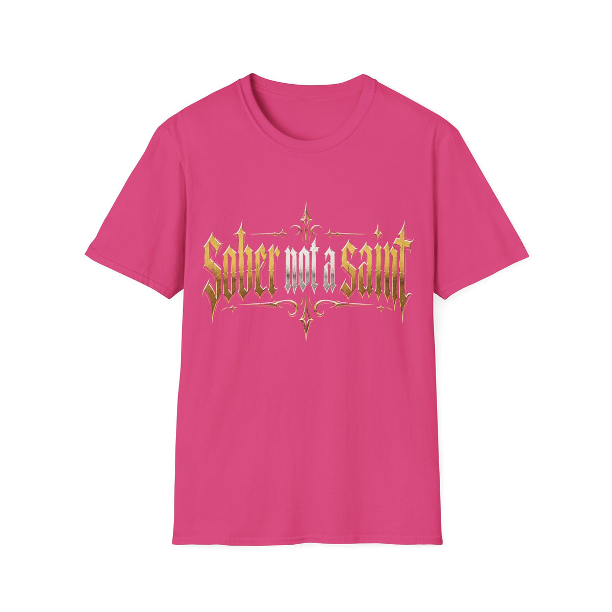 Sober Not a Saint Gothic Graphic T-Shirt