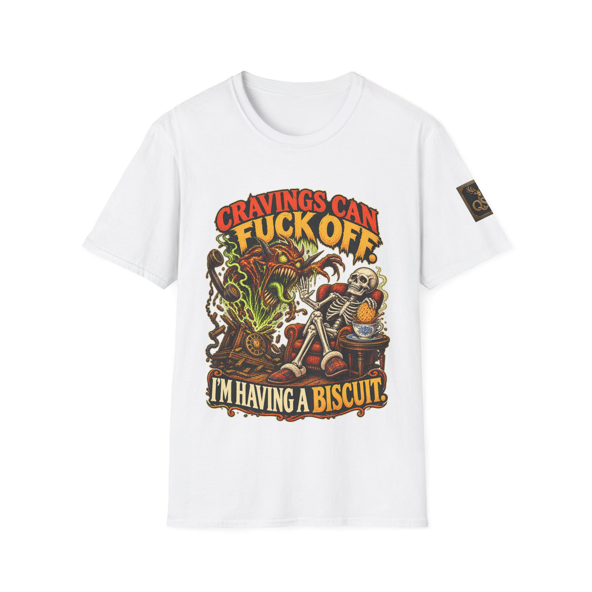 Cravings Can F*ck Off I’m Having a Biscuit Funny Food T-Shirt