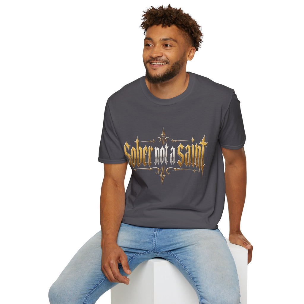 Sober Not a Saint Gothic Graphic T-Shirt