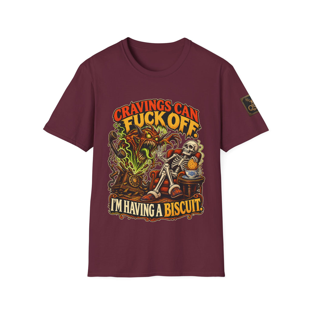 Cravings Can F*ck Off I’m Having a Biscuit Funny Food T-Shirt
