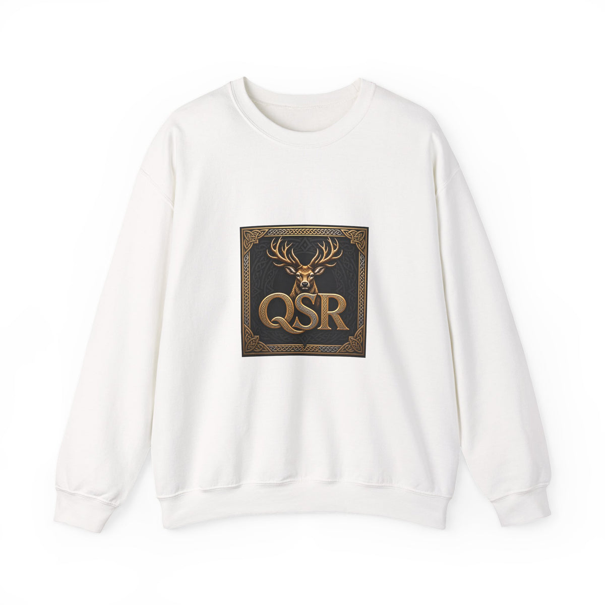 QSR Deer Emblem Sweatshirt | Vintage-Inspired Antler Logo