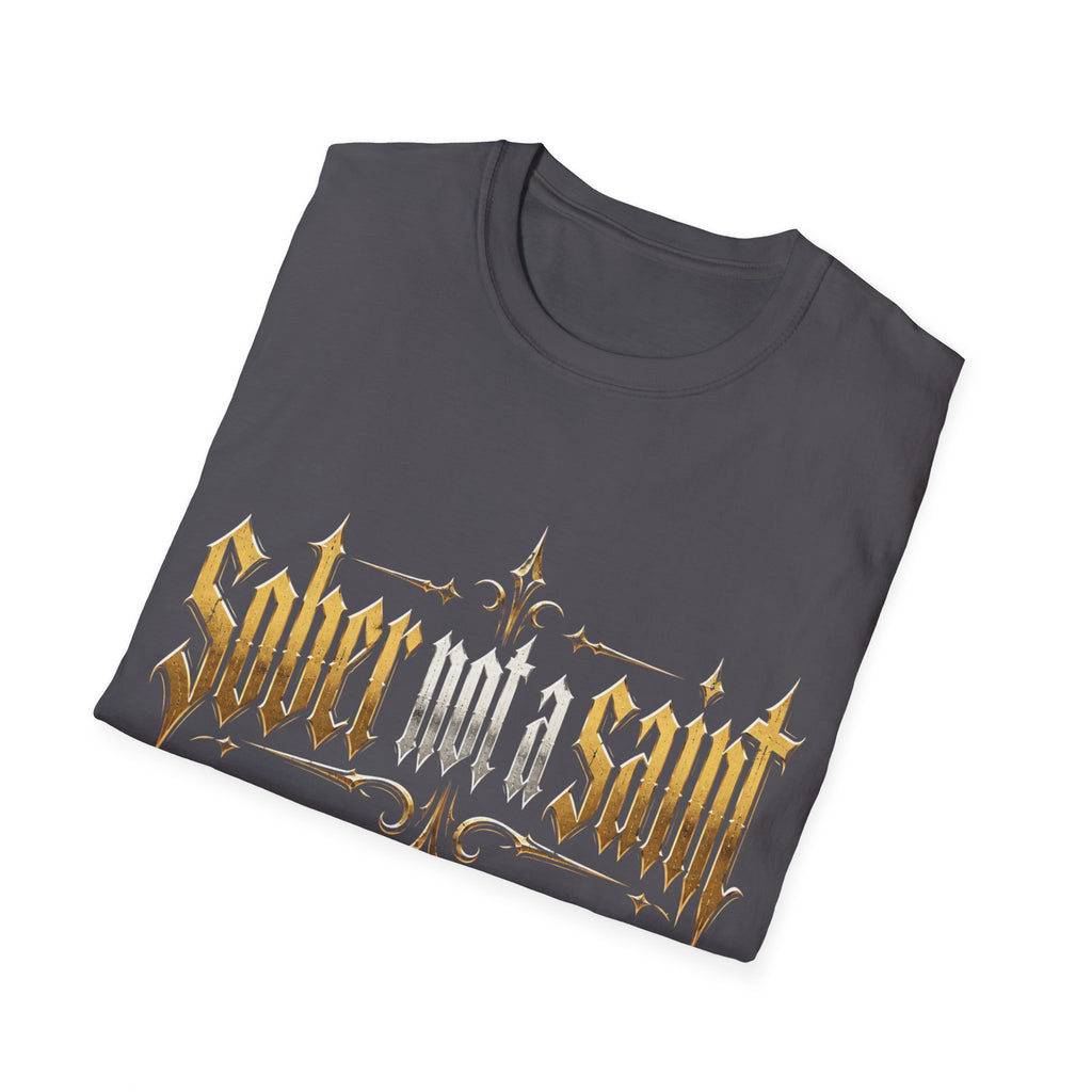 Sober Not a Saint Gothic Graphic T-Shirt