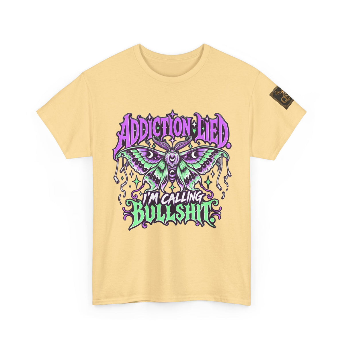 Addiction Lied I’m Calling Bullshit Moth Graphic T-Shirt
