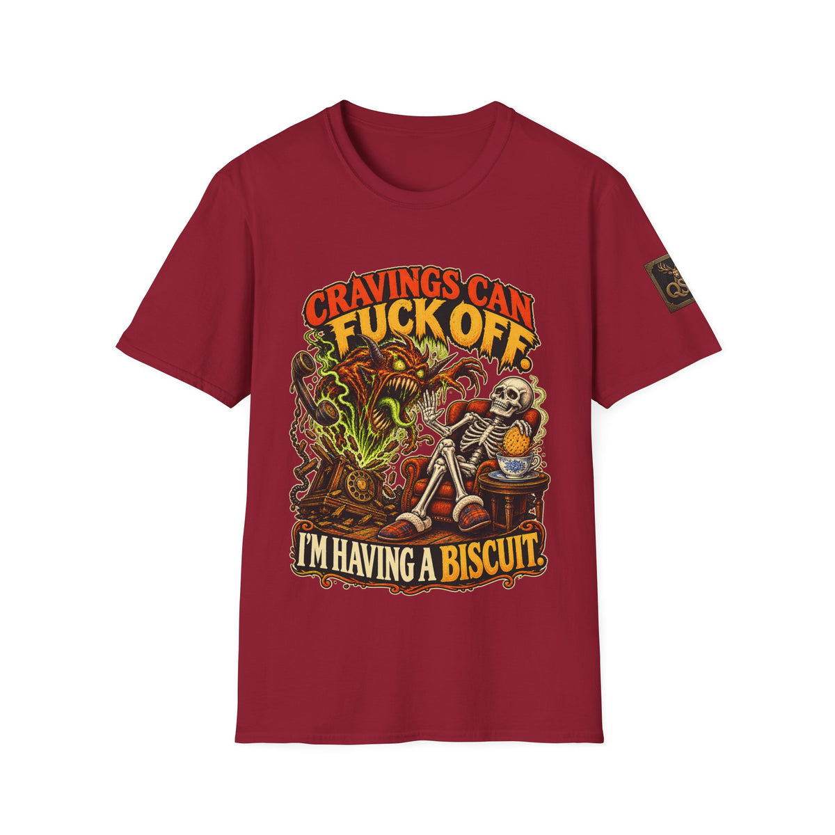 Cravings Can F*ck Off I’m Having a Biscuit Funny Food T-Shirt