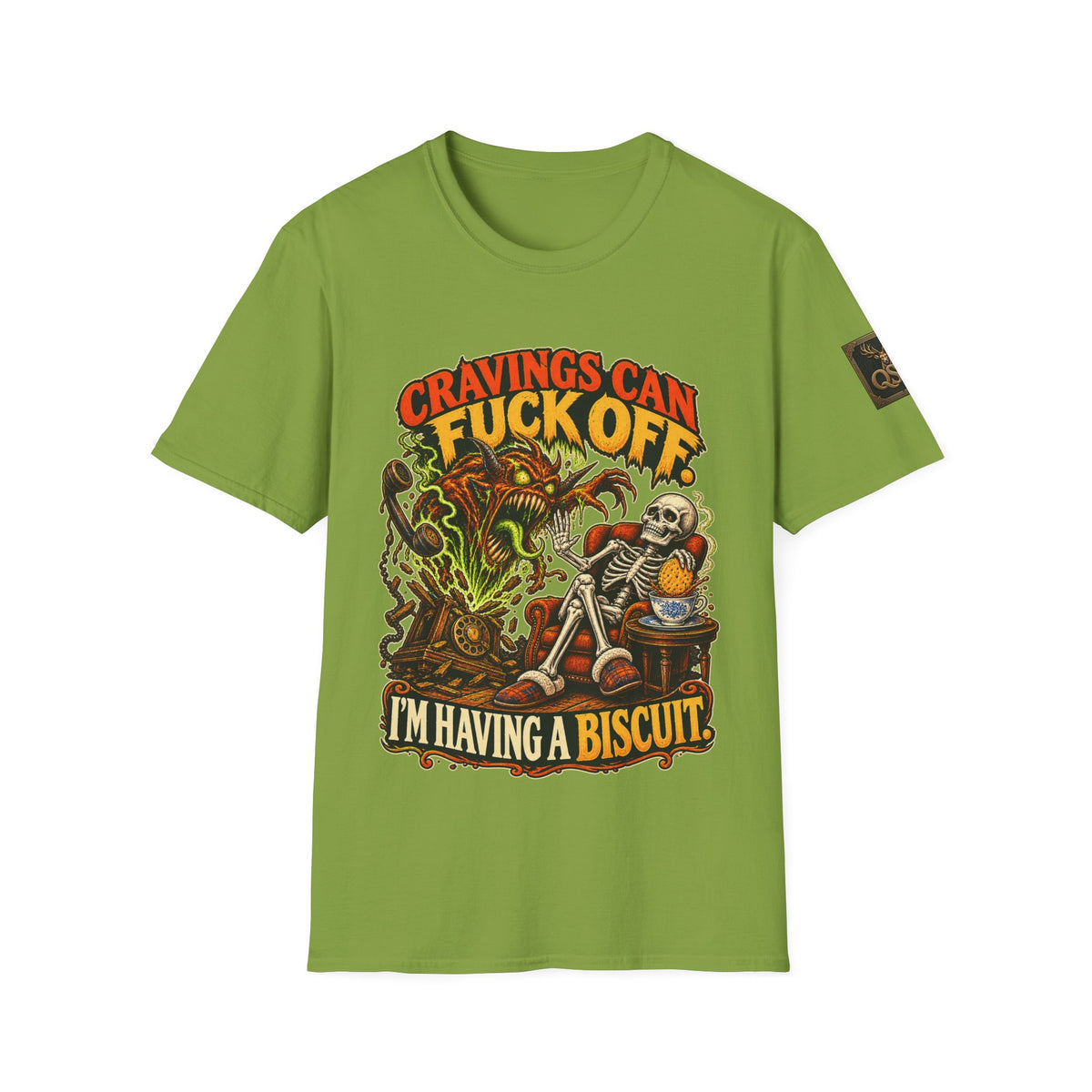 Cravings Can F*ck Off I’m Having a Biscuit Funny Food T-Shirt