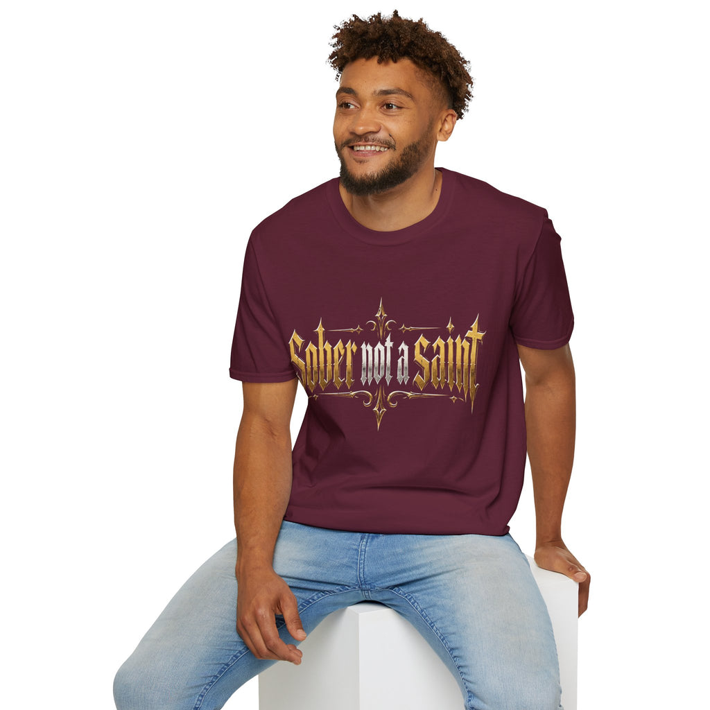 Sober Not a Saint Gothic Graphic T-Shirt