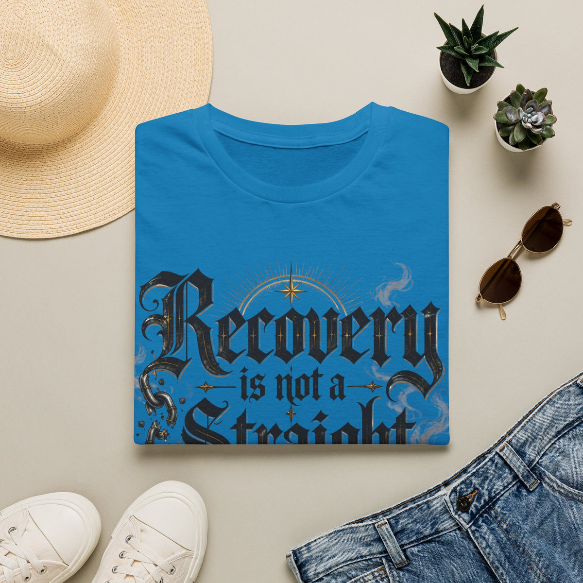Recovery Is Not a Straight Line Inspirational Mental Health T-Shirt