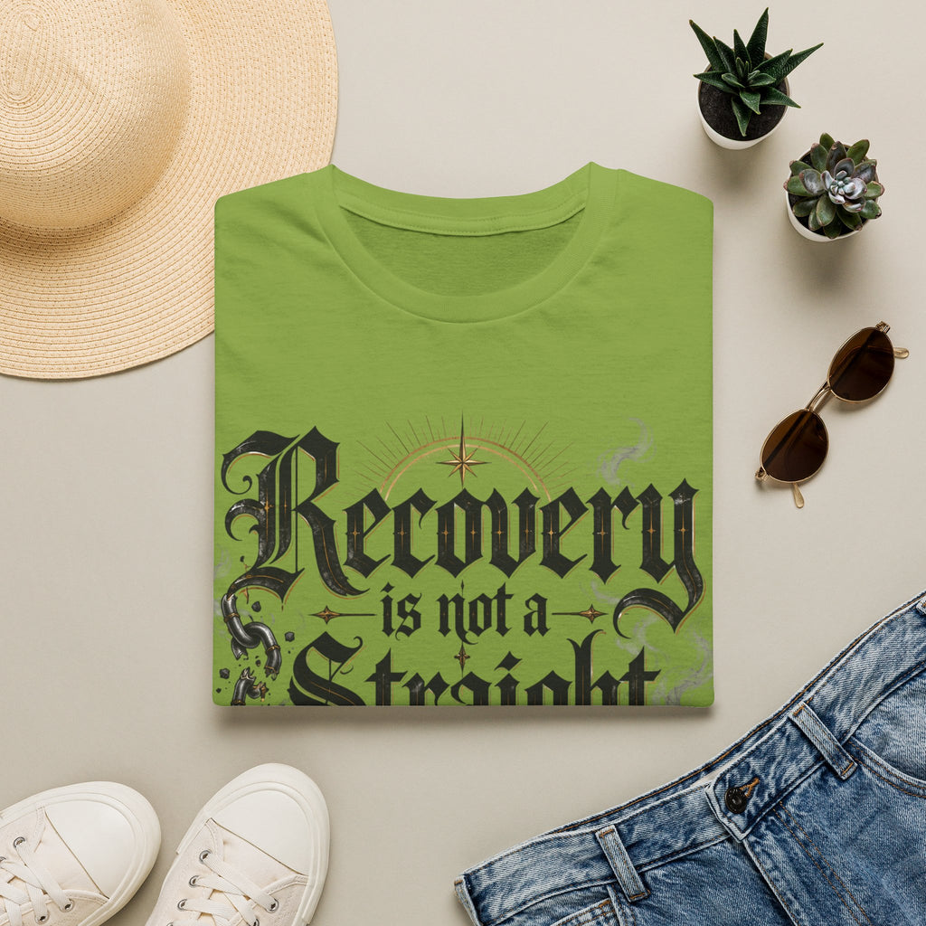 Recovery Is Not a Straight Line Inspirational Mental Health T-Shirt