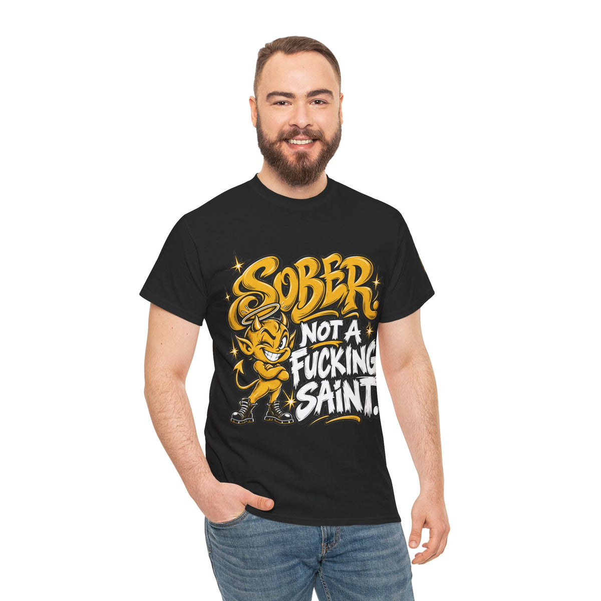 Sober Not a Fucking Saint T-Shirt