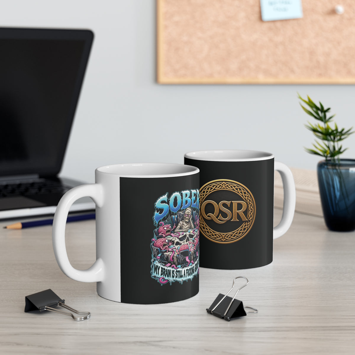 Sober Brain Group Chat — QSR Ceramic Mug