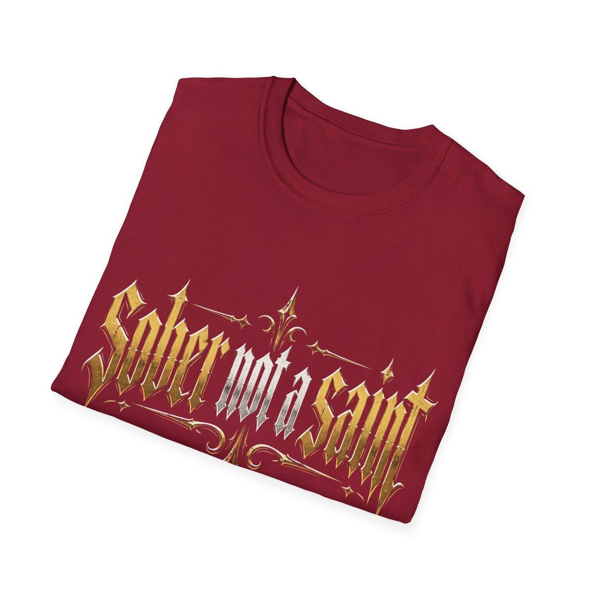 Sober Not a Saint Gothic Graphic T-Shirt