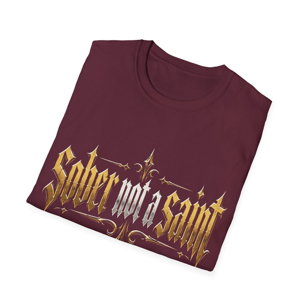 Sober Not a Saint Gothic Graphic T-Shirt