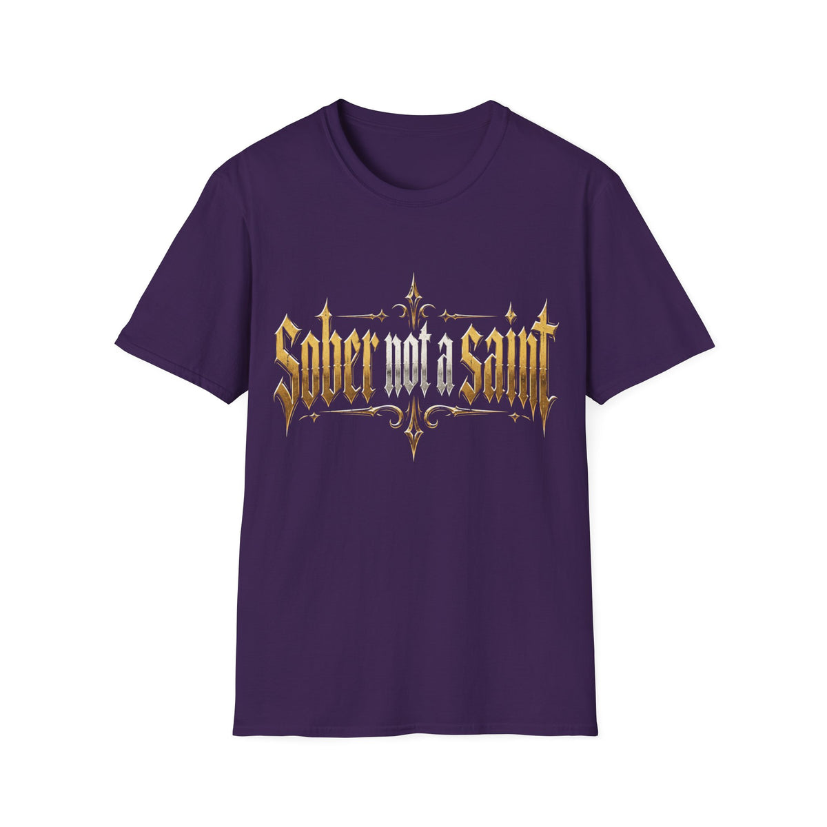 Sober Not a Saint Gothic Graphic T-Shirt