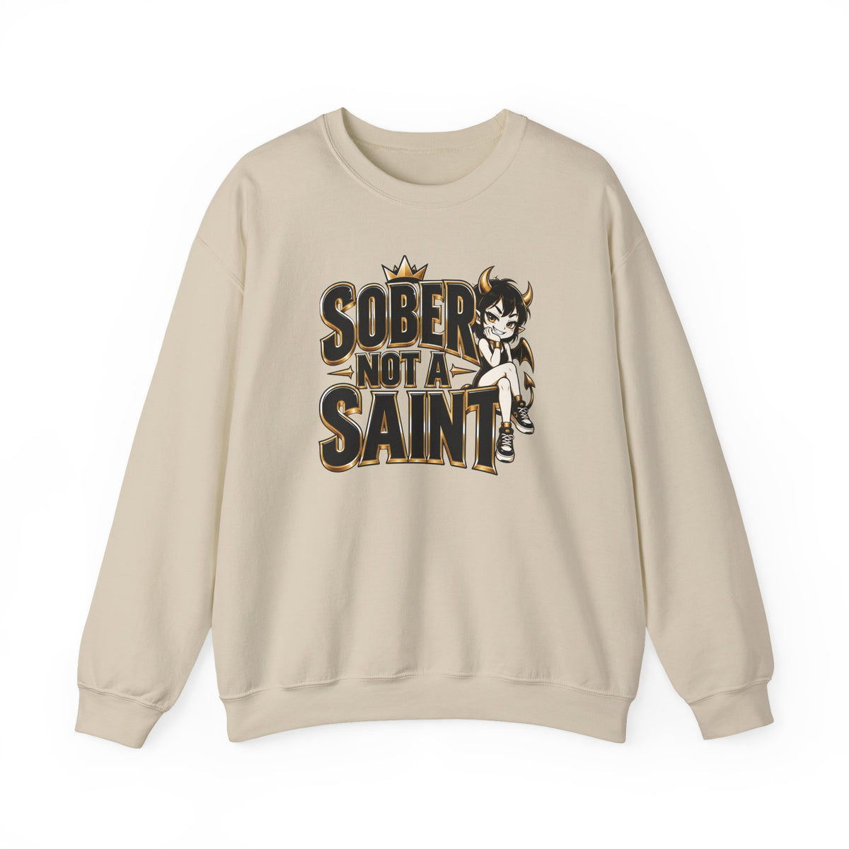 Sober Not a Saint Anime-Inspired Crewneck Sweatshirt