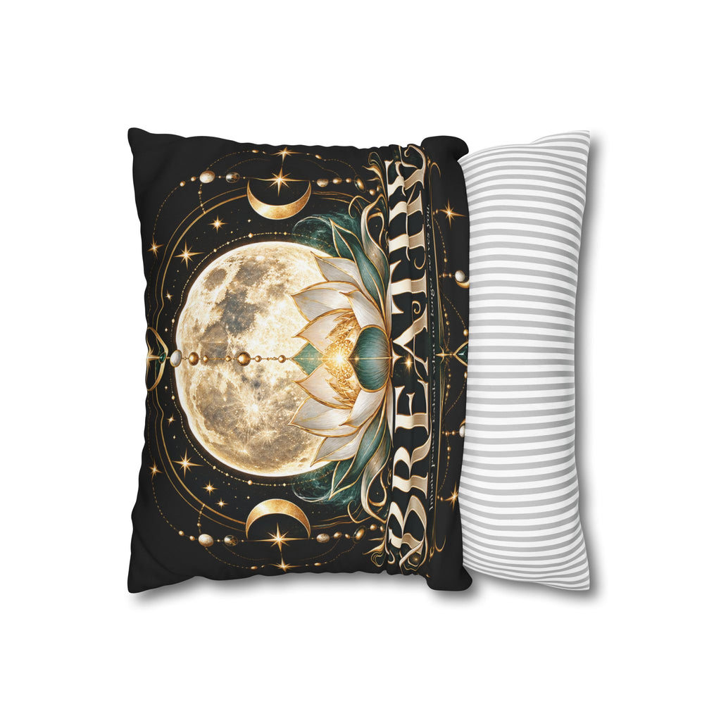 Breathe Moon Lotus Square Pillowcase