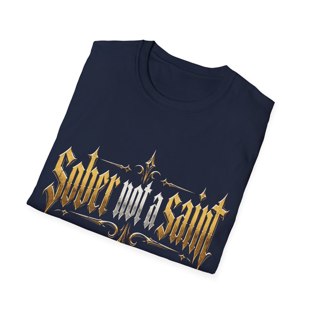 Sober Not a Saint Gothic Graphic T-Shirt