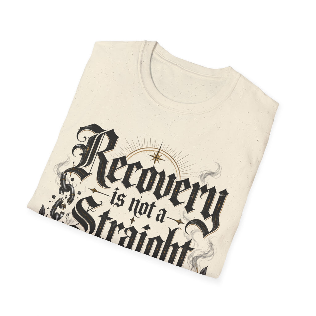 Recovery Is Not a Straight Line Inspirational Mental Health T-Shirt