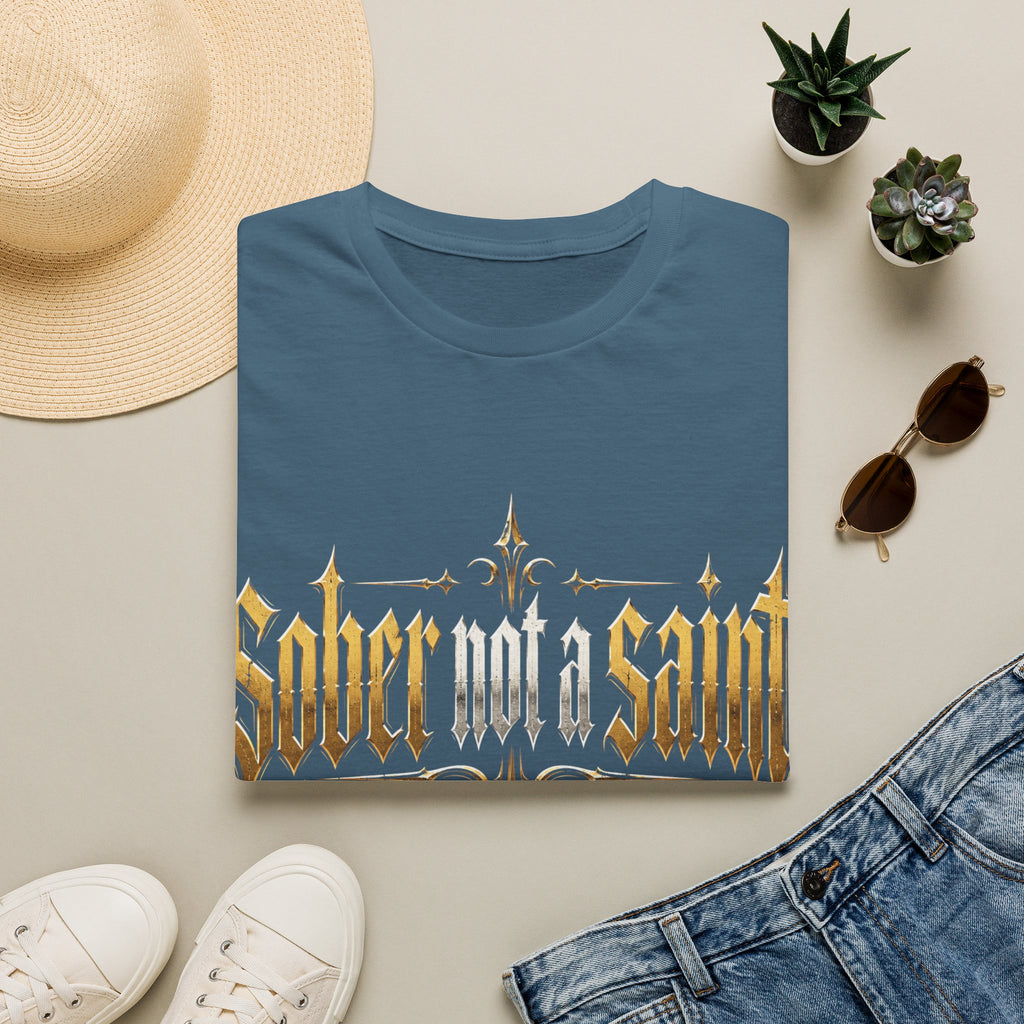 Sober Not a Saint Gothic Graphic T-Shirt