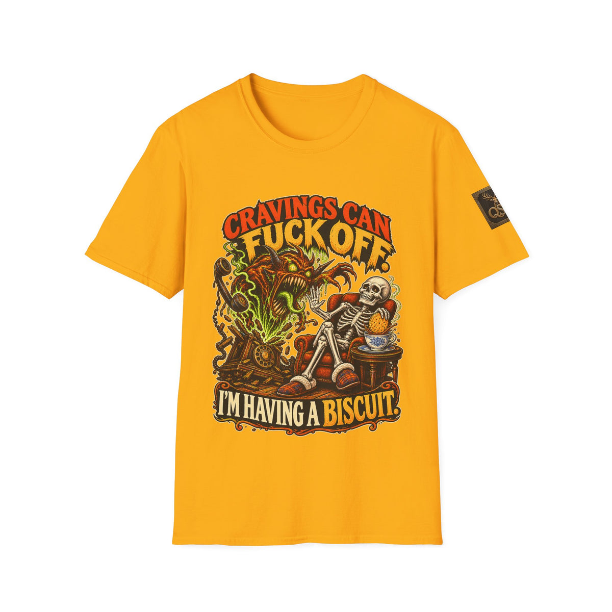 Cravings Can F*ck Off I’m Having a Biscuit Funny Food T-Shirt