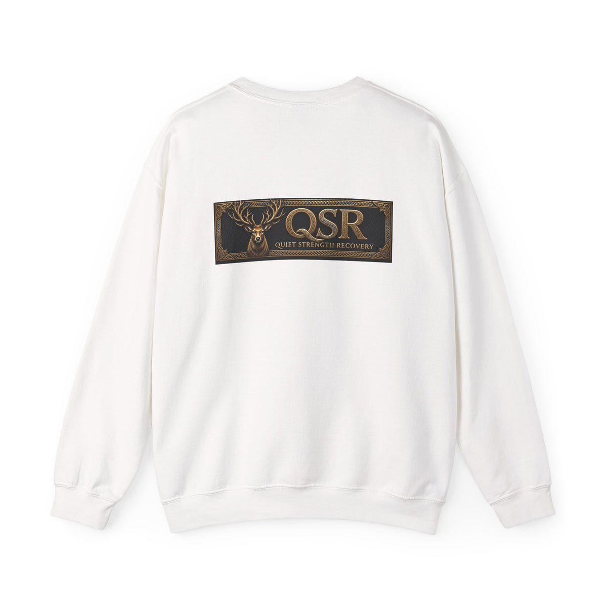 QSR Deer Emblem Sweatshirt | Vintage-Inspired Antler Logo