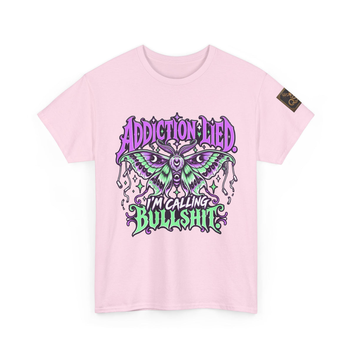 Addiction Lied I’m Calling Bullshit Moth Graphic T-Shirt