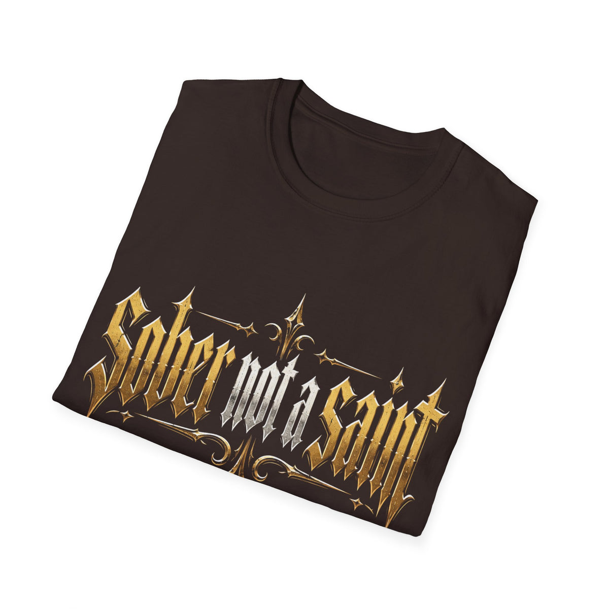Sober Not a Saint Gothic Graphic T-Shirt