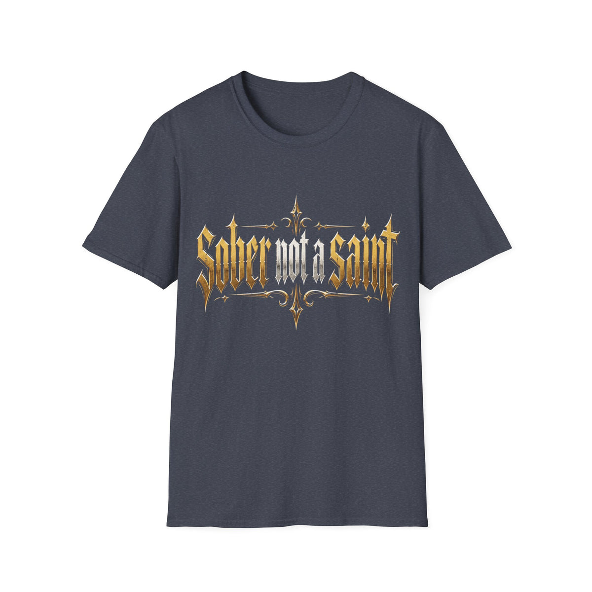 Sober Not a Saint Gothic Graphic T-Shirt