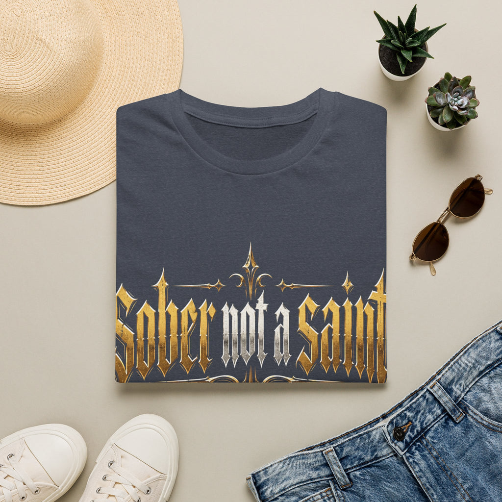 Sober Not a Saint Gothic Graphic T-Shirt