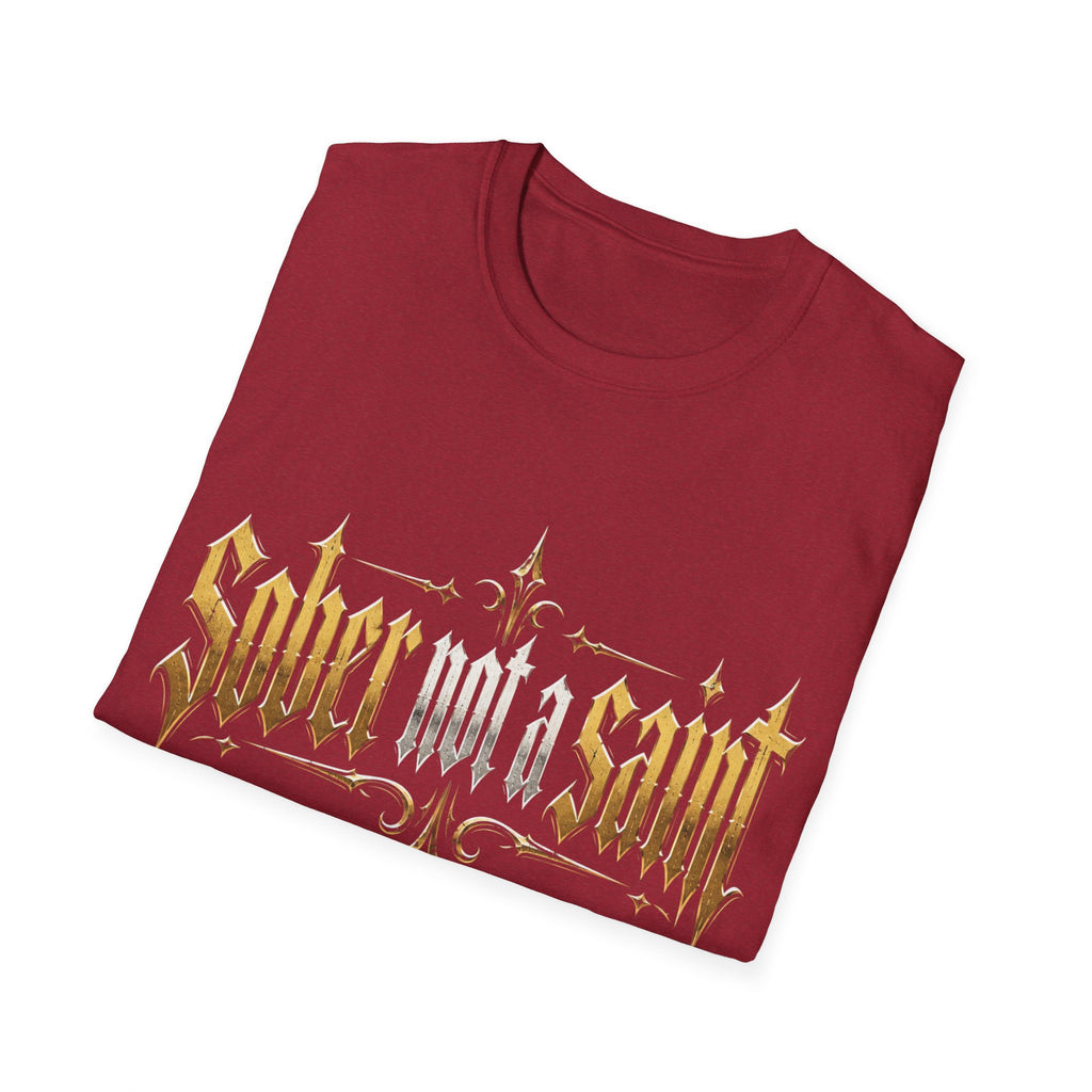 Sober Not a Saint Gothic Graphic T-Shirt