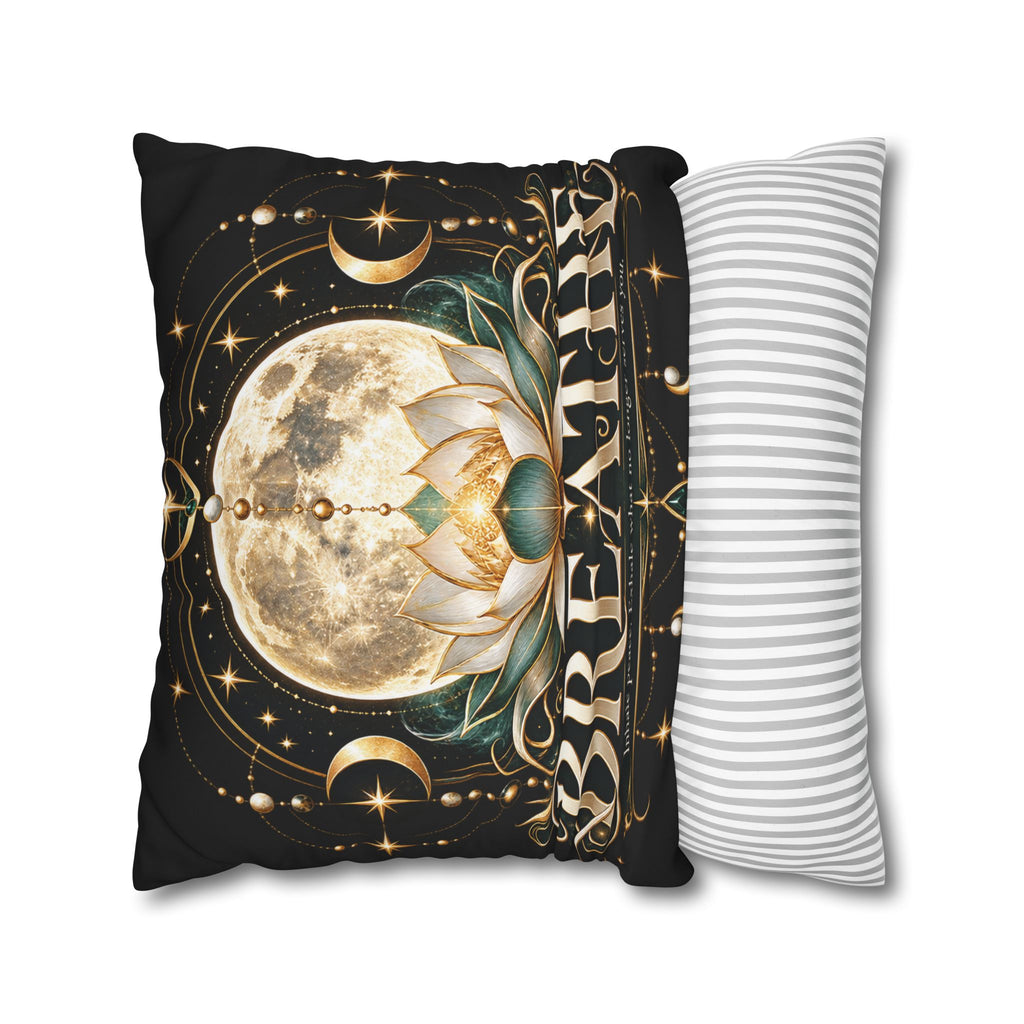 Breathe Moon Lotus Square Pillowcase