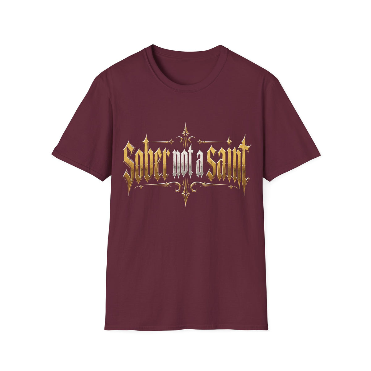 Sober Not a Saint Gothic Graphic T-Shirt