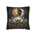 Balance Sun Moon Lotus Square Pillowcase
