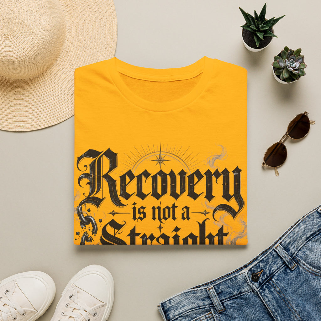 Recovery Is Not a Straight Line Inspirational Mental Health T-Shirt
