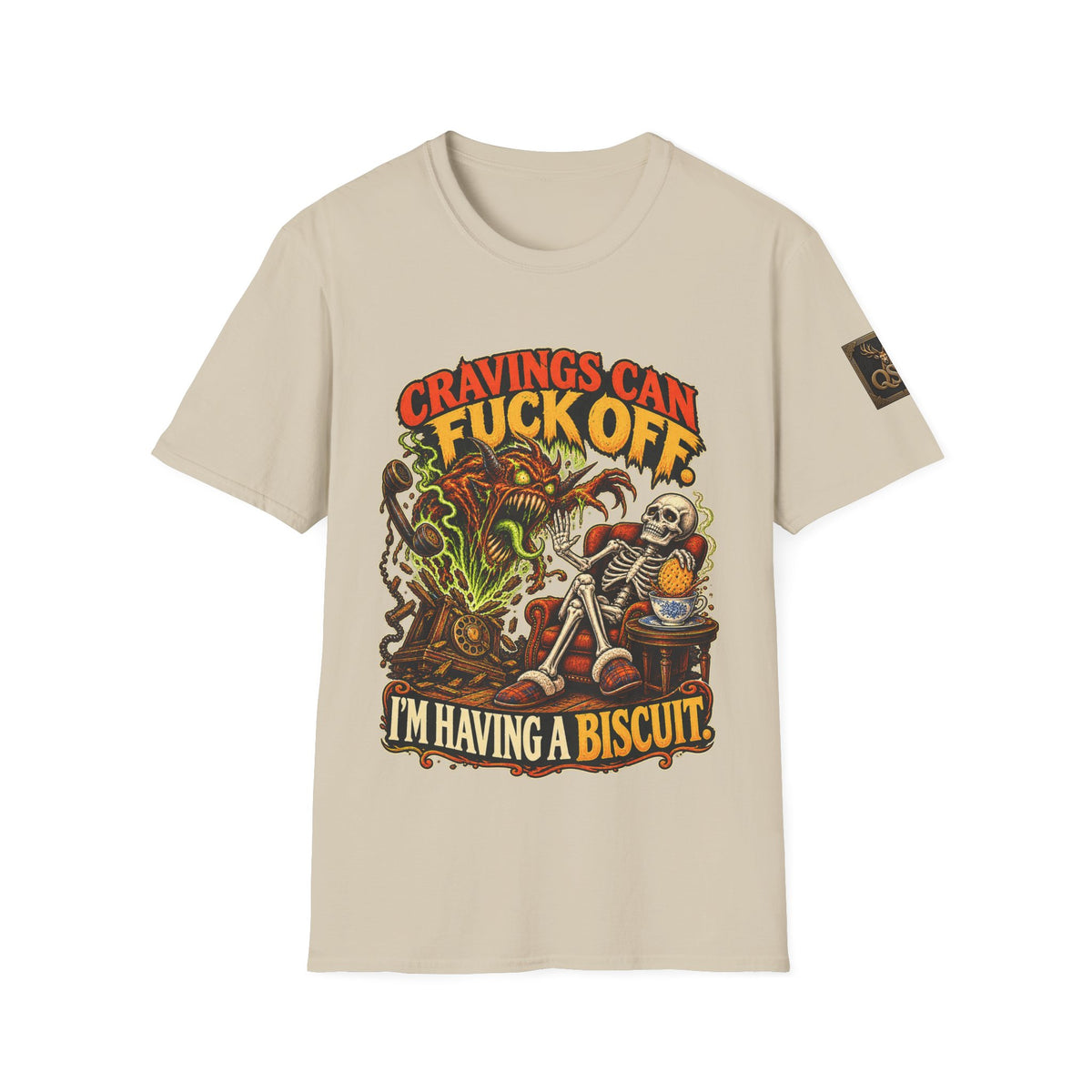 Cravings Can F*ck Off I’m Having a Biscuit Funny Food T-Shirt