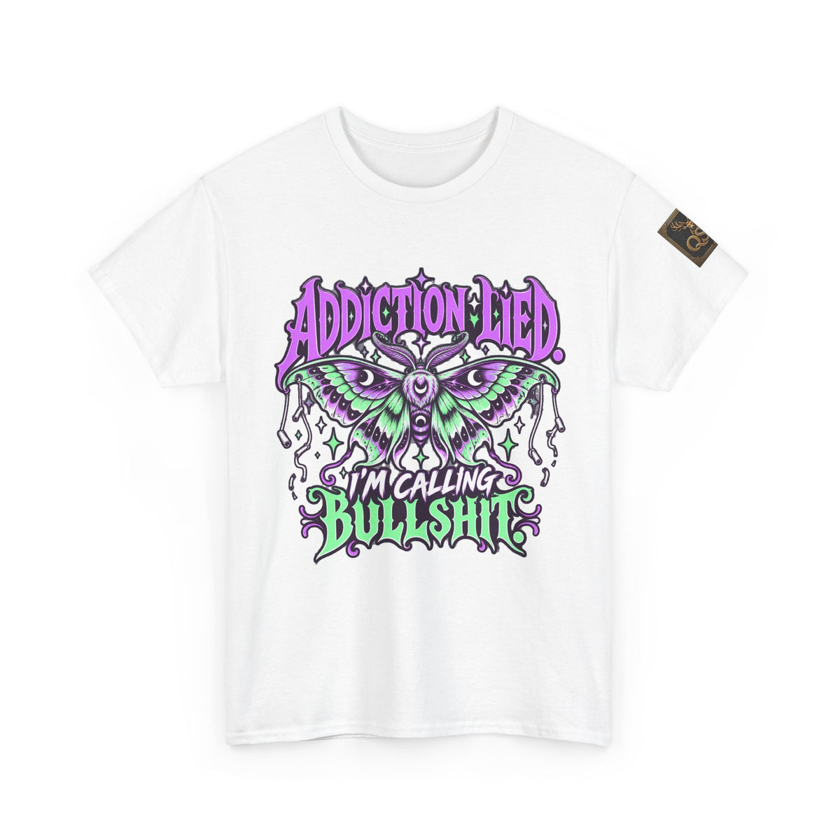 Addiction Lied I’m Calling Bullshit Moth Graphic T-Shirt