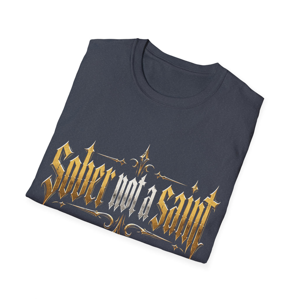 Sober Not a Saint Gothic Graphic T-Shirt