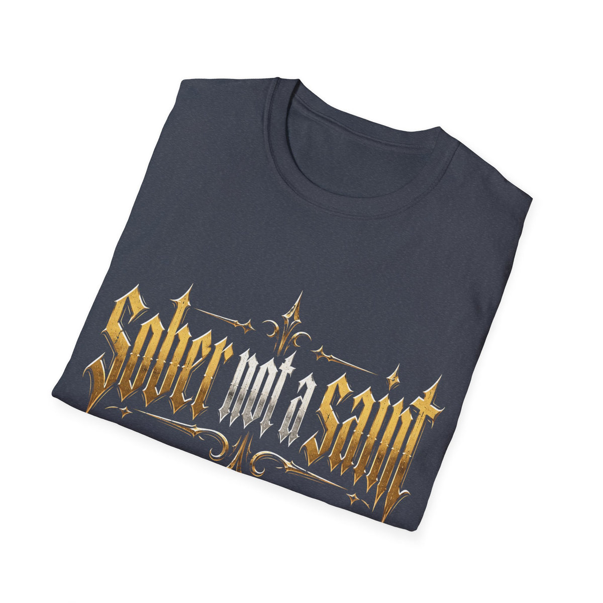 Sober Not a Saint Gothic Graphic T-Shirt