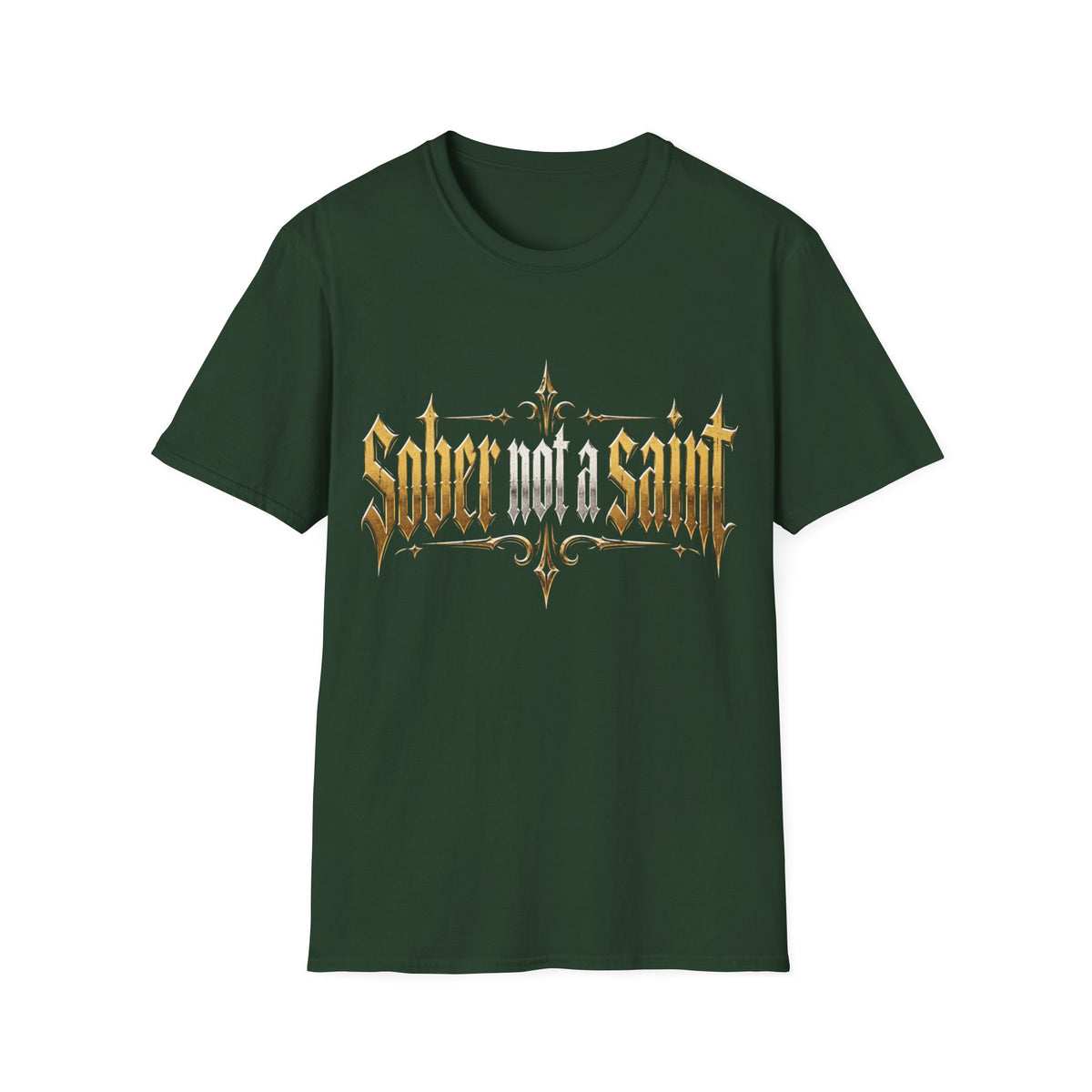 Sober Not a Saint Gothic Graphic T-Shirt