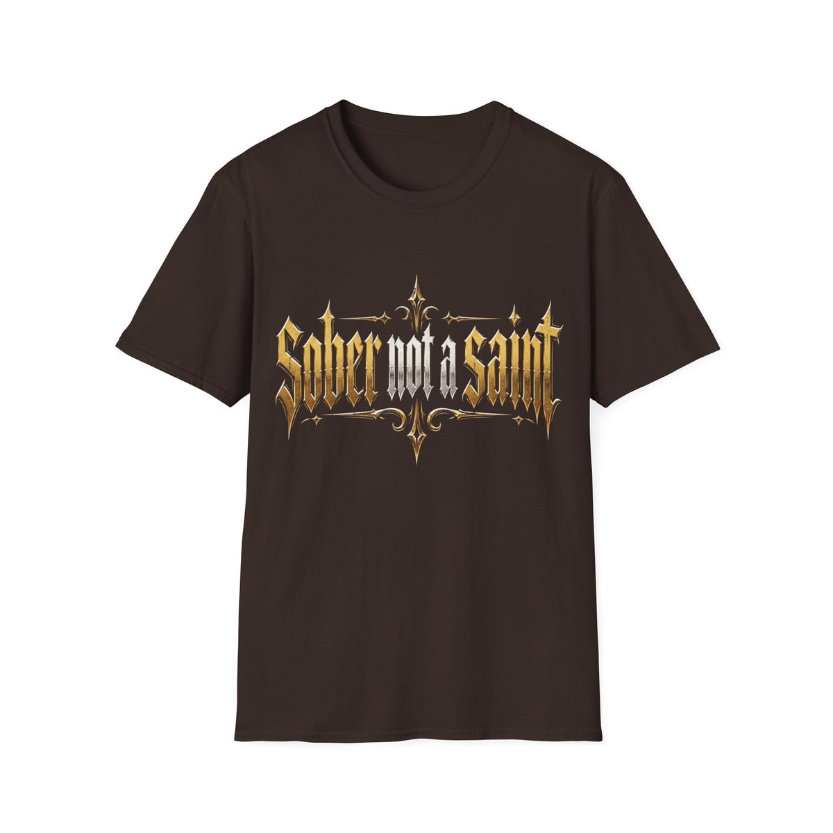 Sober Not a Saint Gothic Graphic T-Shirt