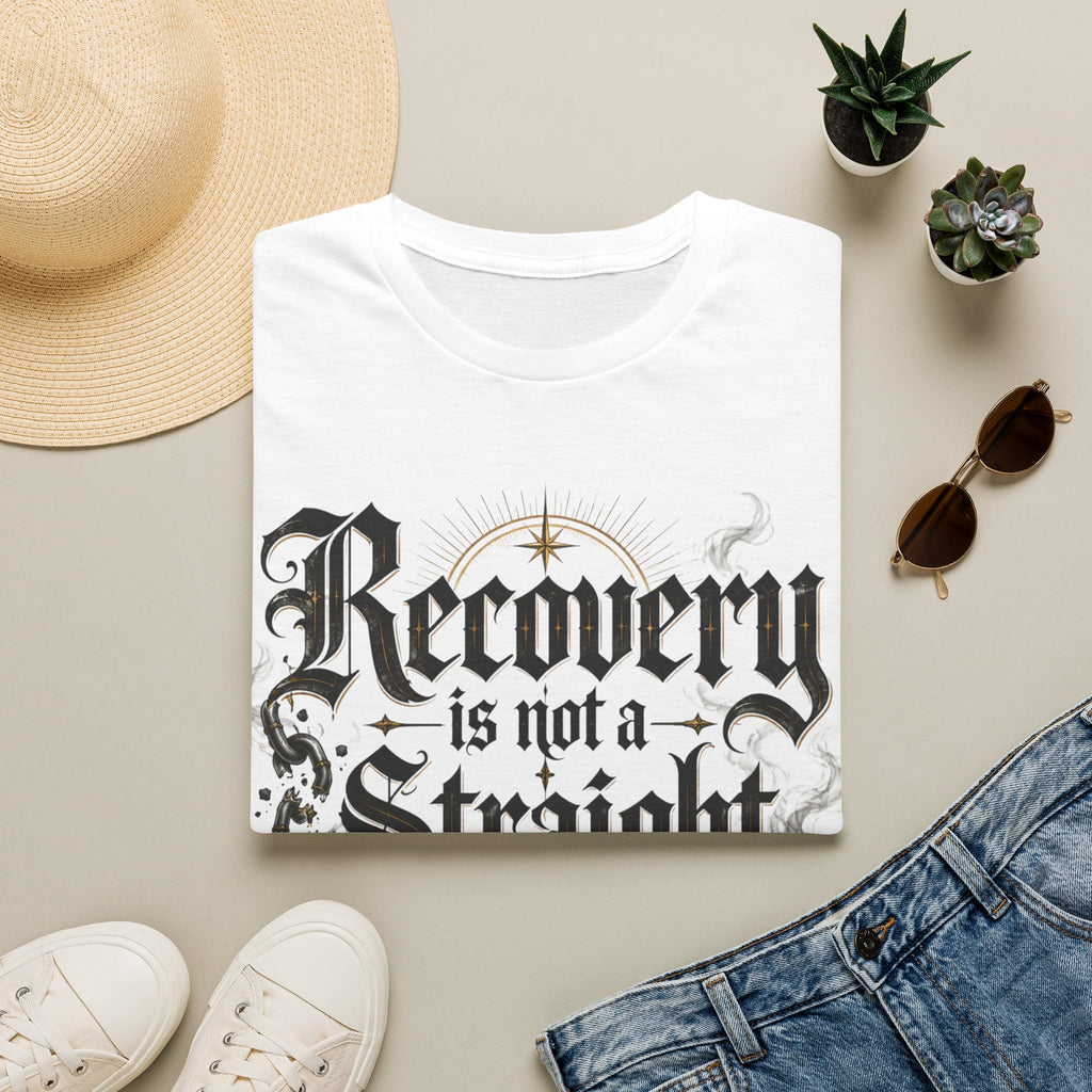 Recovery Is Not a Straight Line Inspirational Mental Health T-Shirt
