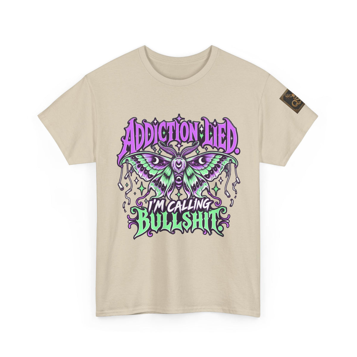 Addiction Lied I’m Calling Bullshit Moth Graphic T-Shirt