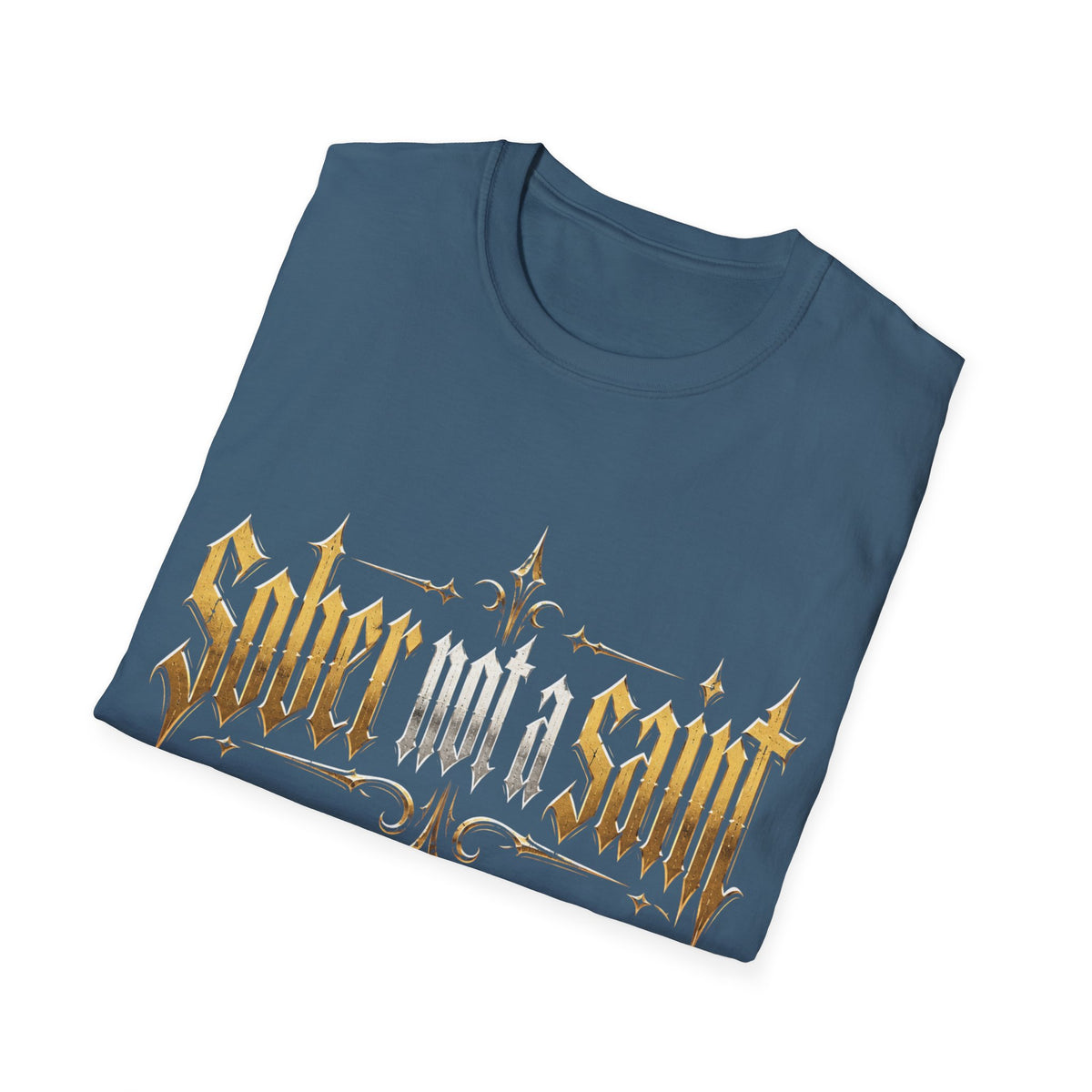 Sober Not a Saint Gothic Graphic T-Shirt