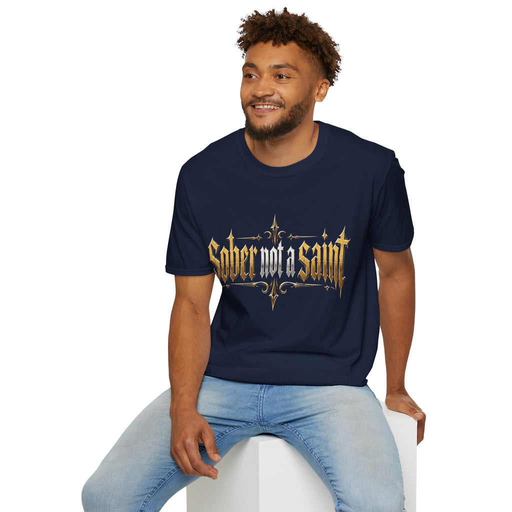 Sober Not a Saint Gothic Graphic T-Shirt