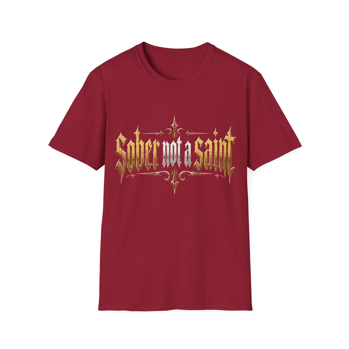 Sober Not a Saint Gothic Graphic T-Shirt