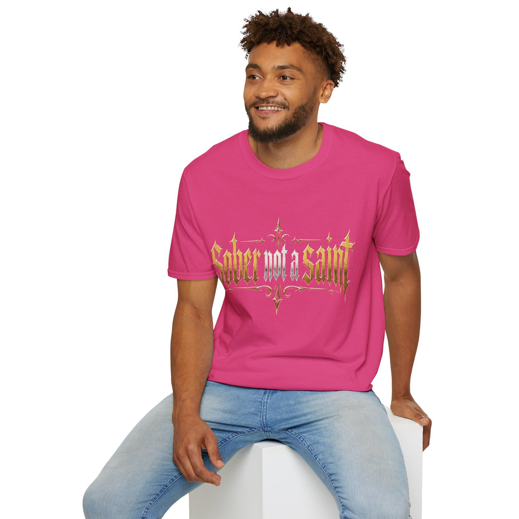 Sober Not a Saint Gothic Graphic T-Shirt