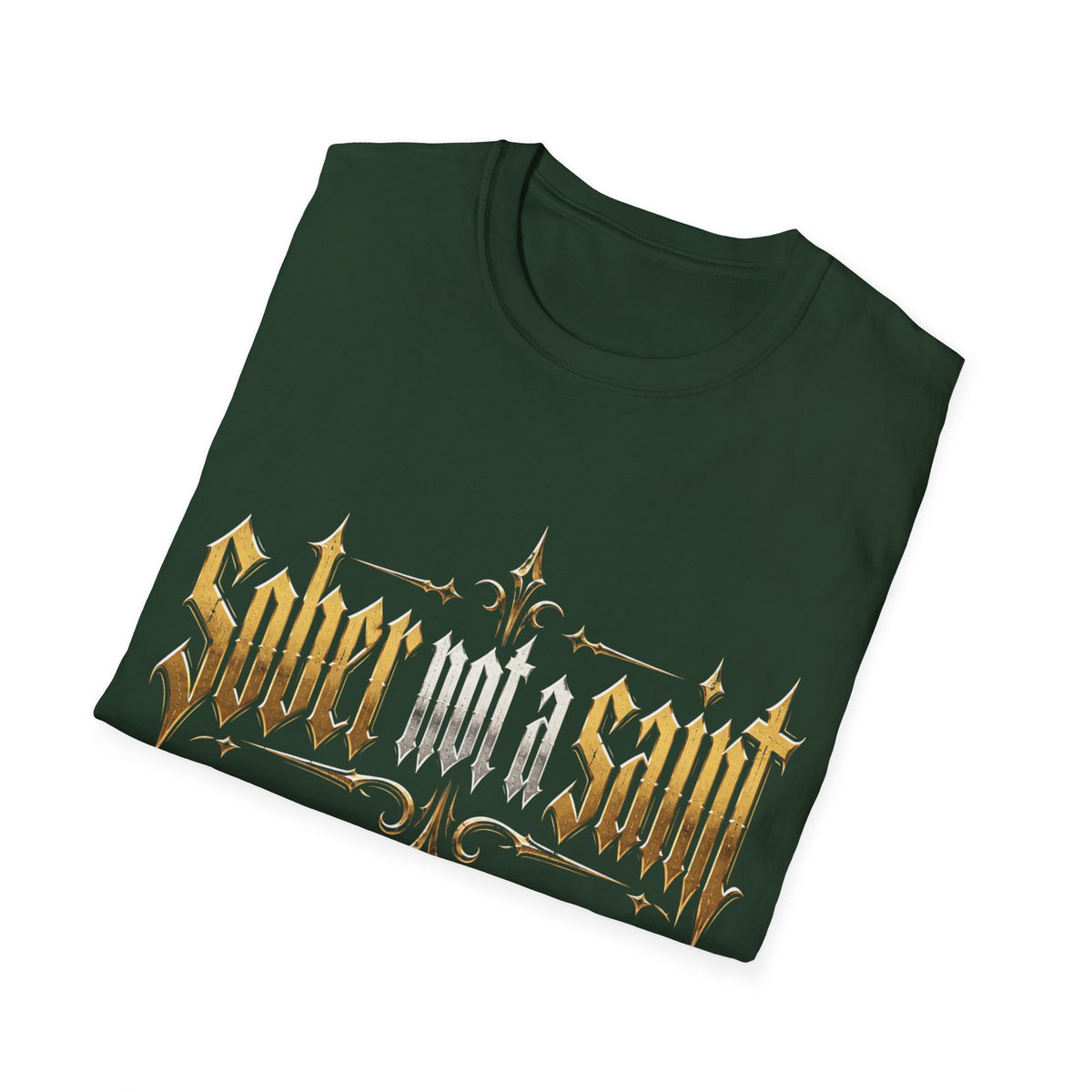 Sober Not a Saint Gothic Graphic T-Shirt