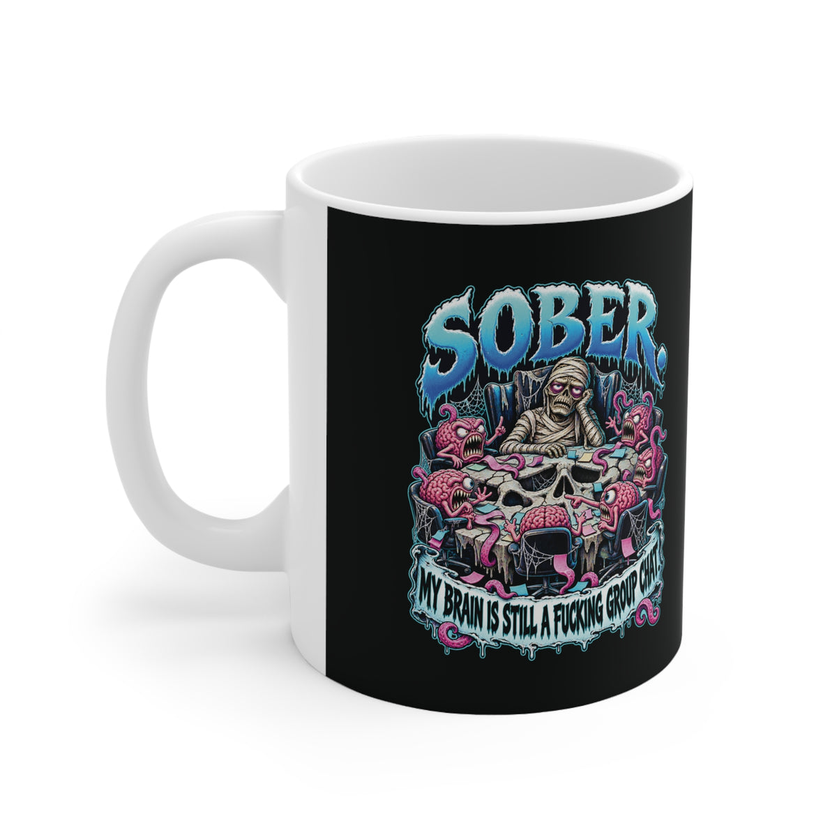 Sober Brain Group Chat — QSR Ceramic Mug