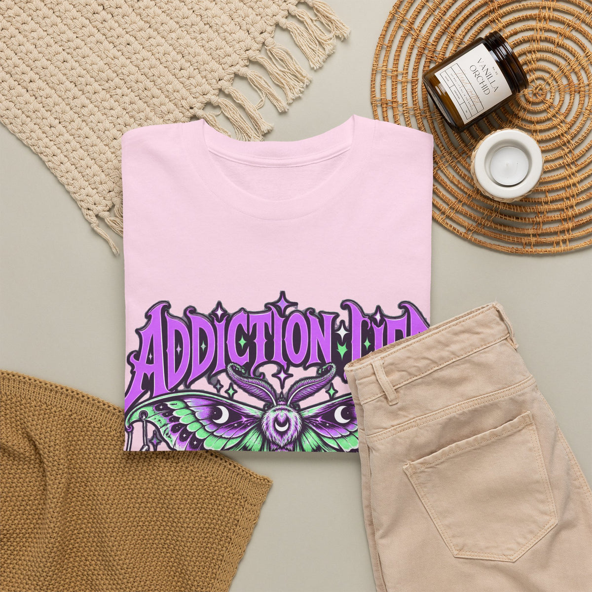 Addiction Lied I’m Calling Bullshit Moth Graphic T-Shirt