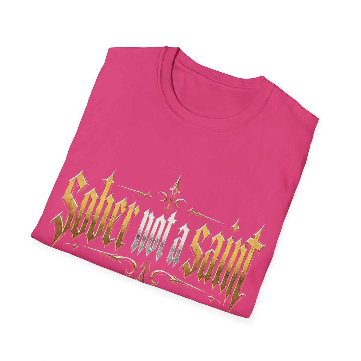 Sober Not a Saint Gothic Graphic T-Shirt